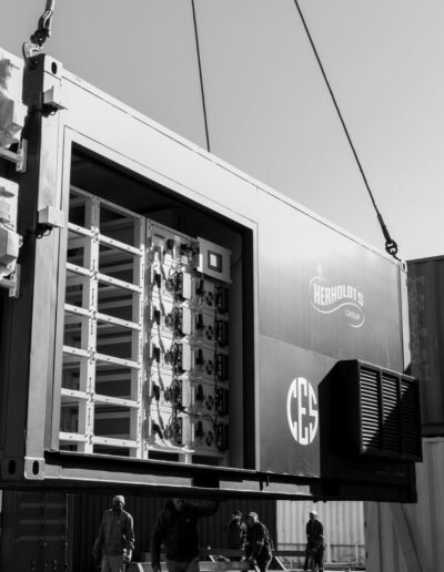 600CT Group Container being moved by a crane