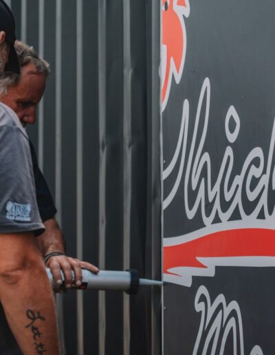 Industrialec engineers sealing a container