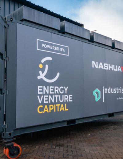 Nashua, Industrialec, and Energy Venture Capital branded container