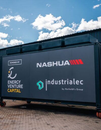 Nashua, Industrialec, and Energy Venture Capital branded container