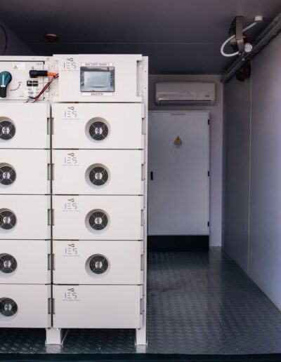 IES battery energy storage system inside of a container